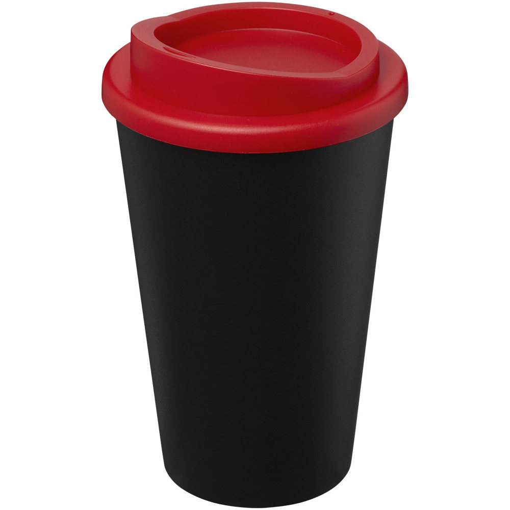 Americano® Eco 350 ml recycelter Becher - Schwarz, Rot