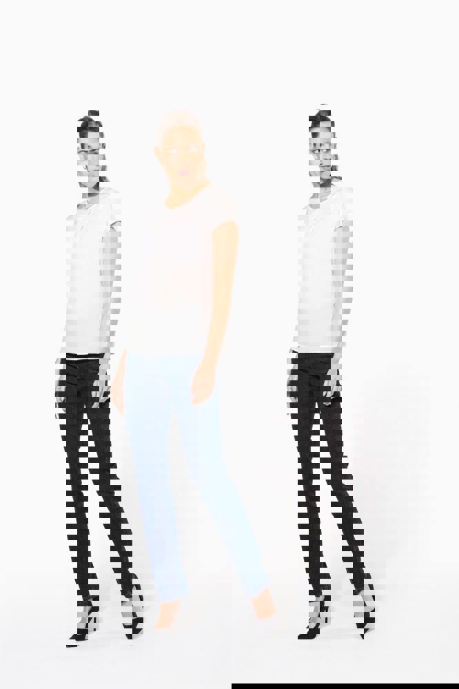 K5002 - Kurzarm-Kreppbluse für Damen