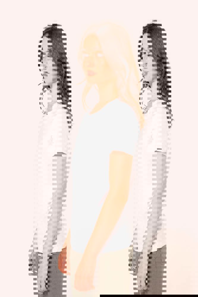 PK301 - Supima® Damen-T-Shirt mit Rundhals ausschnitt und kurzen Ärmeln