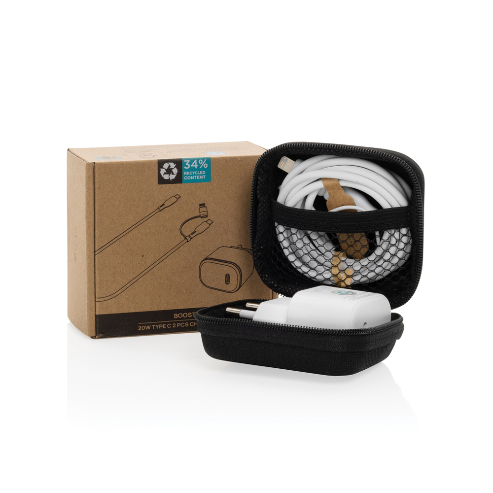 Boost 2-tlg. 20W Type-C Ladeset aus RCS recyceltem PET