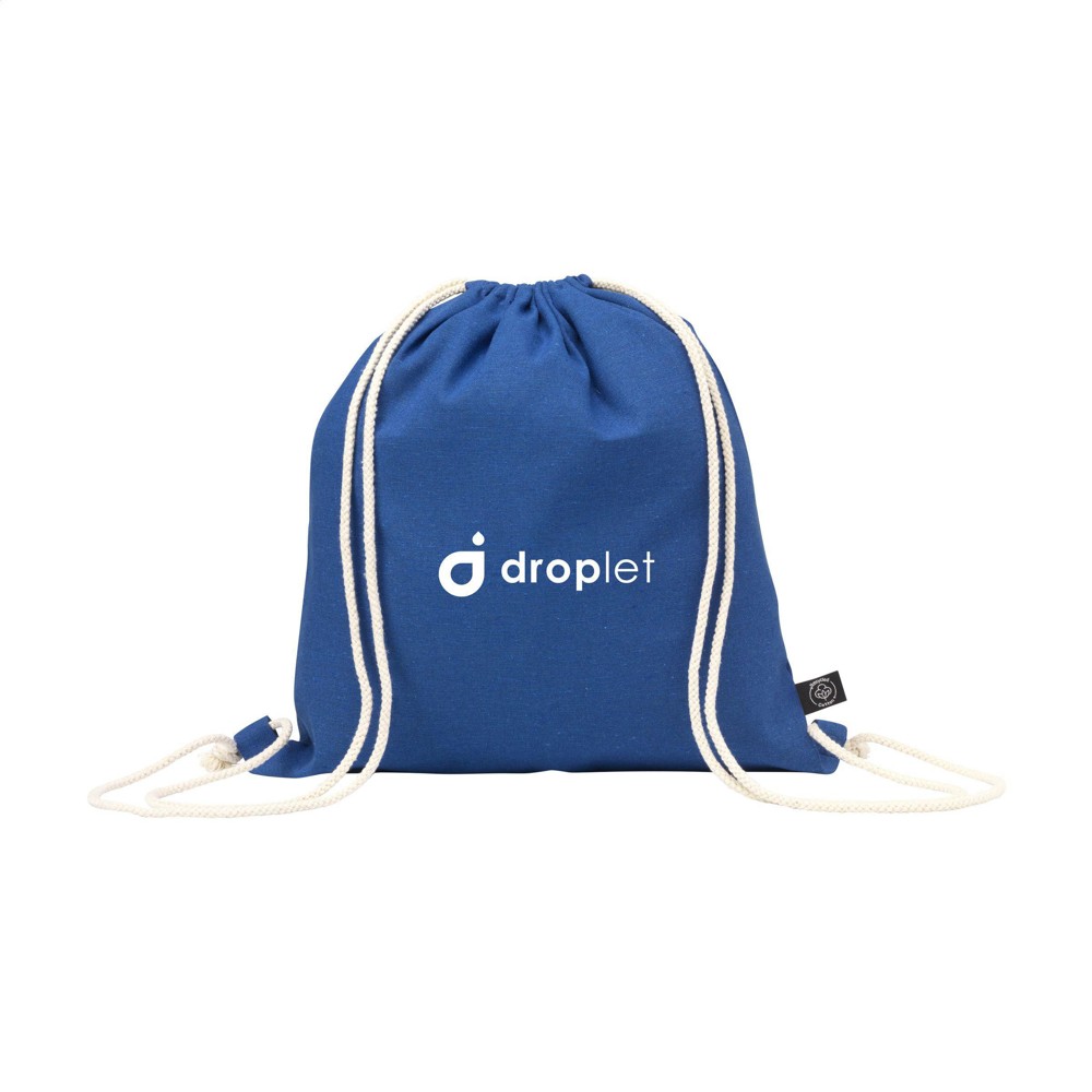 PromoColour GRS Recycled Cotton Backpack (150 g/m²) - blau