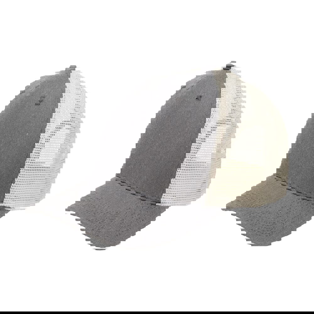 Vintage Bio-Truckerkappe - Dunkelgrau (PMS Cool Grey11C) / Weiß