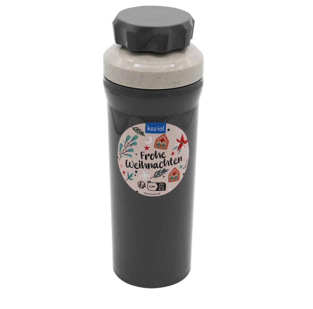 KOZIOL OLLI 0,5 Trinkflasche 500ml + XMAS Sticker