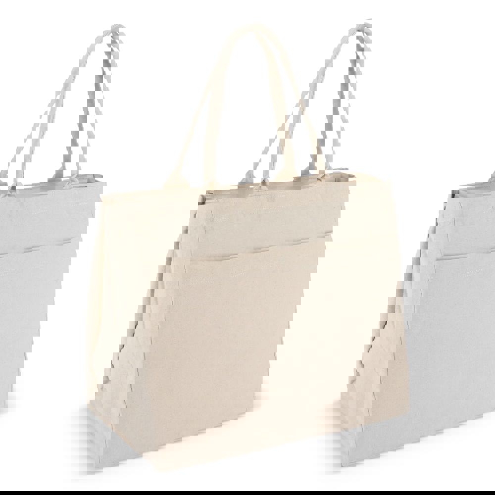 Baumwoll-Tragetasche mit Reißverschluss OEKO-TEX® 39 x 24 x 34cm 320g/m²