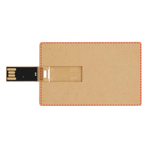 Rechteckiger, ausklappbarer USB-Stick in Kreditkarten-Format