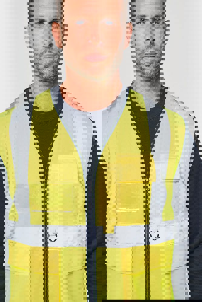 WK618 - Recycelte HI-VIS SICHERHEITSWESTE mit Reißverschluss