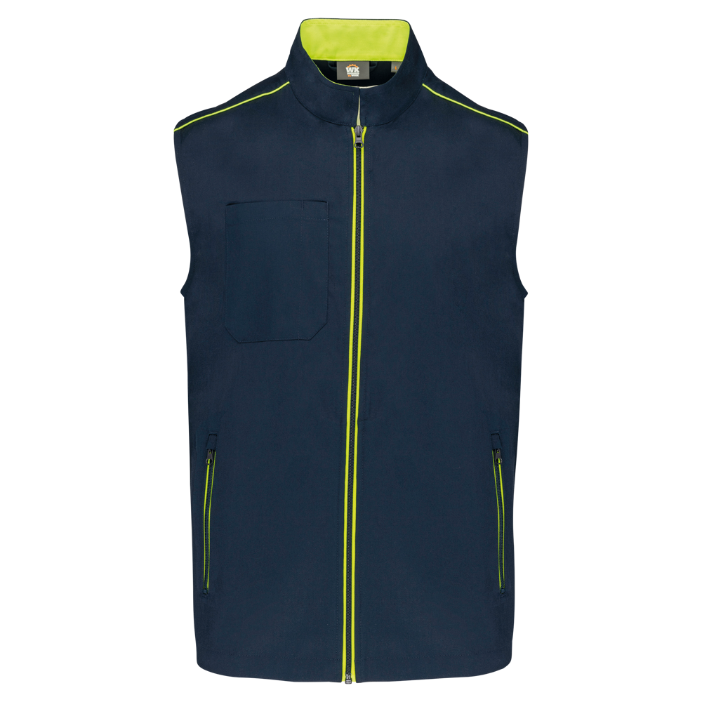 WK6148 - Weste Day To Day - Navy / Fluorescent Yellow