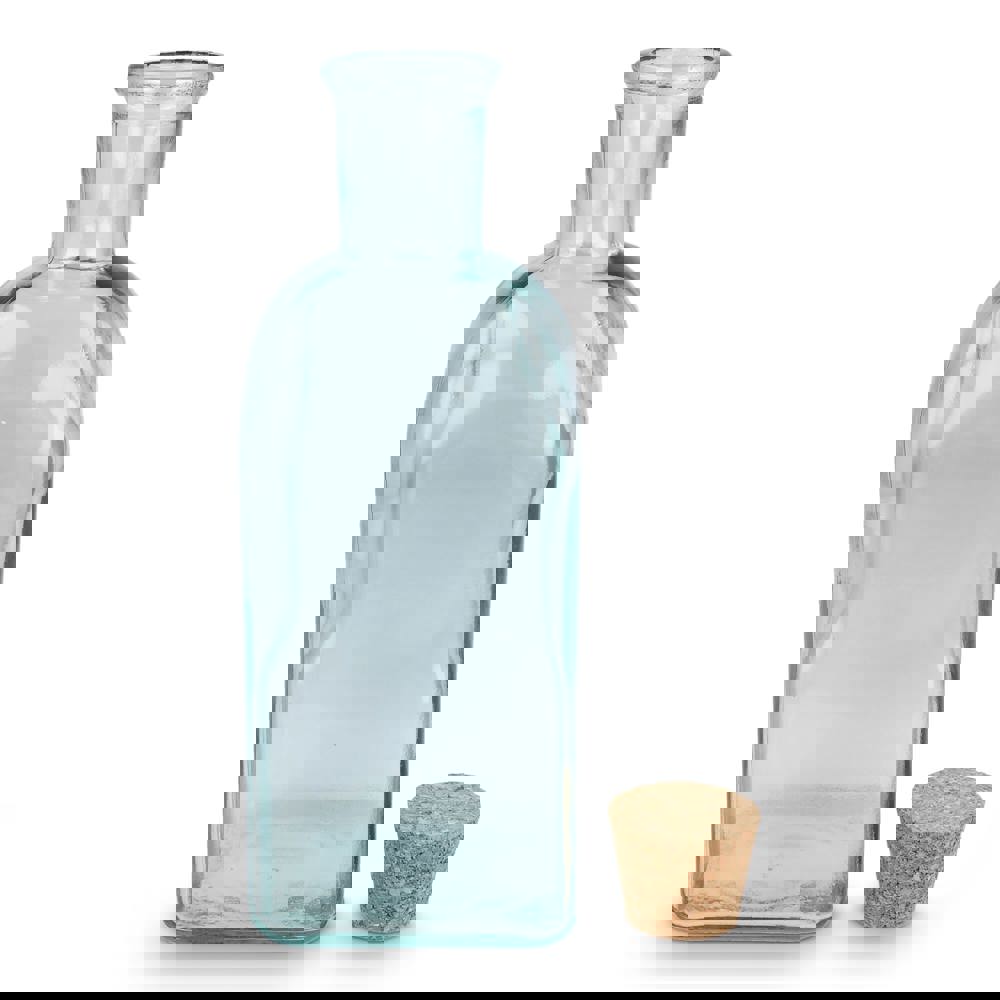 InSideOut Square Recycelte Glaswasserflasche ReuuZ mit Korkverschluss 500ml