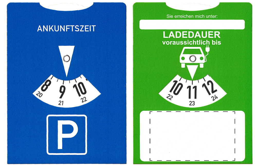 Parkscheibe für E-AUTO