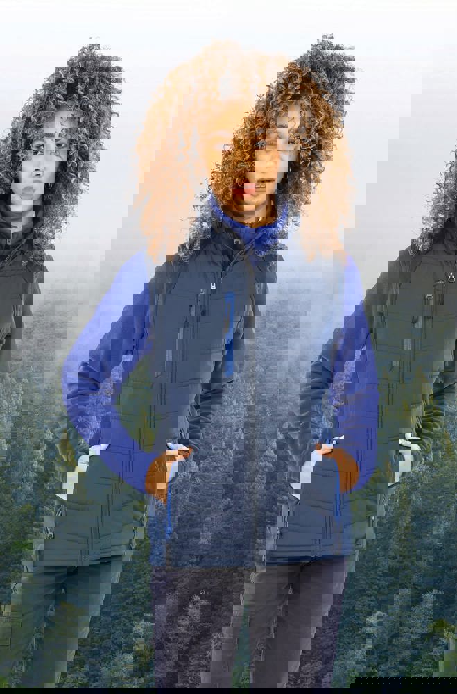 R238X - Black compass padded soft shell gilet