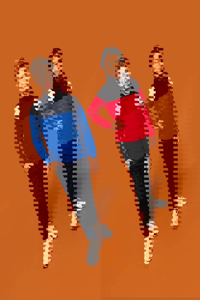 PA388 - Kinder Trainings-Sweatshirt mit 1/4 Reißverschluss