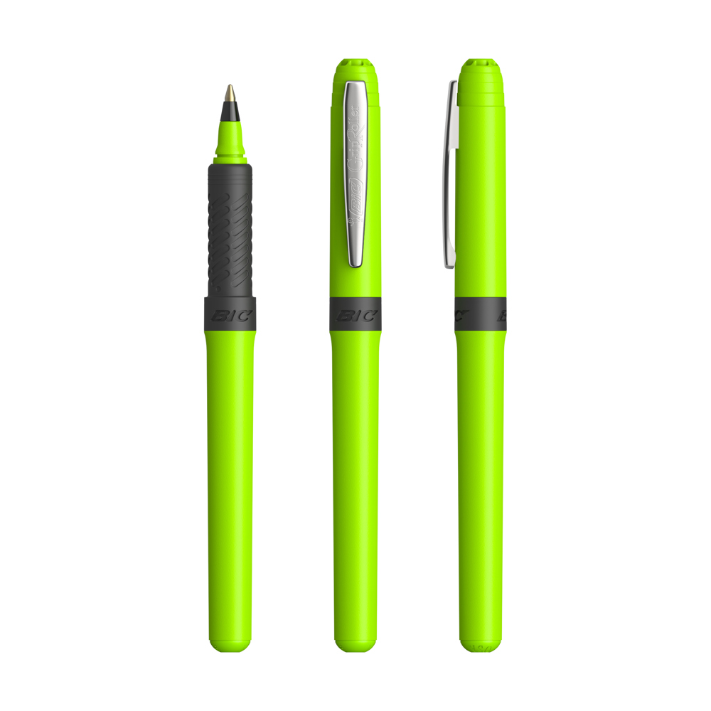 BIC® Grip Roller - Apfelgrün / Chrom / Schwarze Tinte