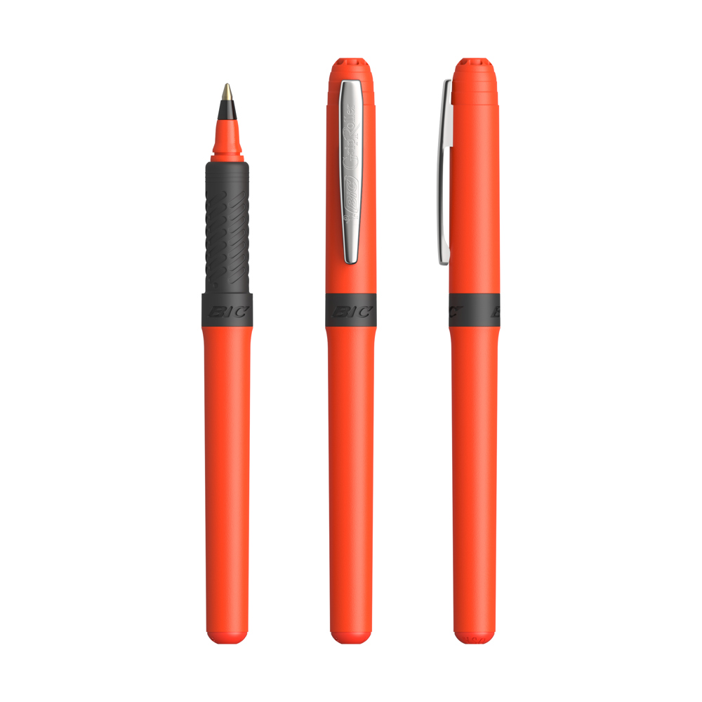 BIC® Grip Roller - Orange / Chrom / Schwarze Tinte