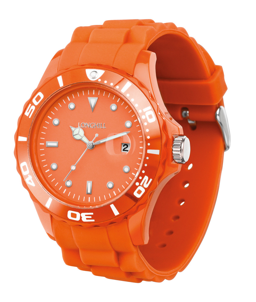 Kunststoffuhr LOGI - orange