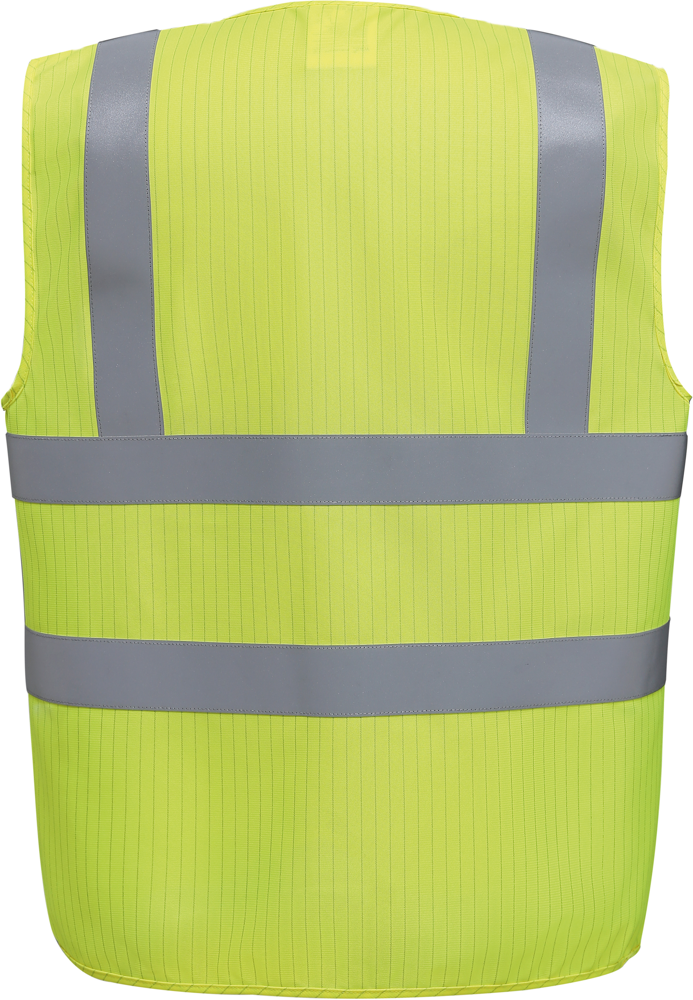 YHVW100ASFR - High visibility, anti-static and flame retardant waiscoast