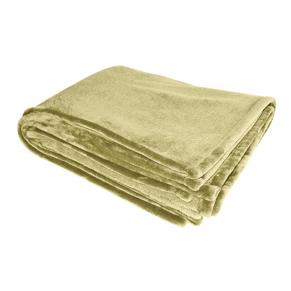 Flanell Kuscheldecke 200 x 150 cm - sand