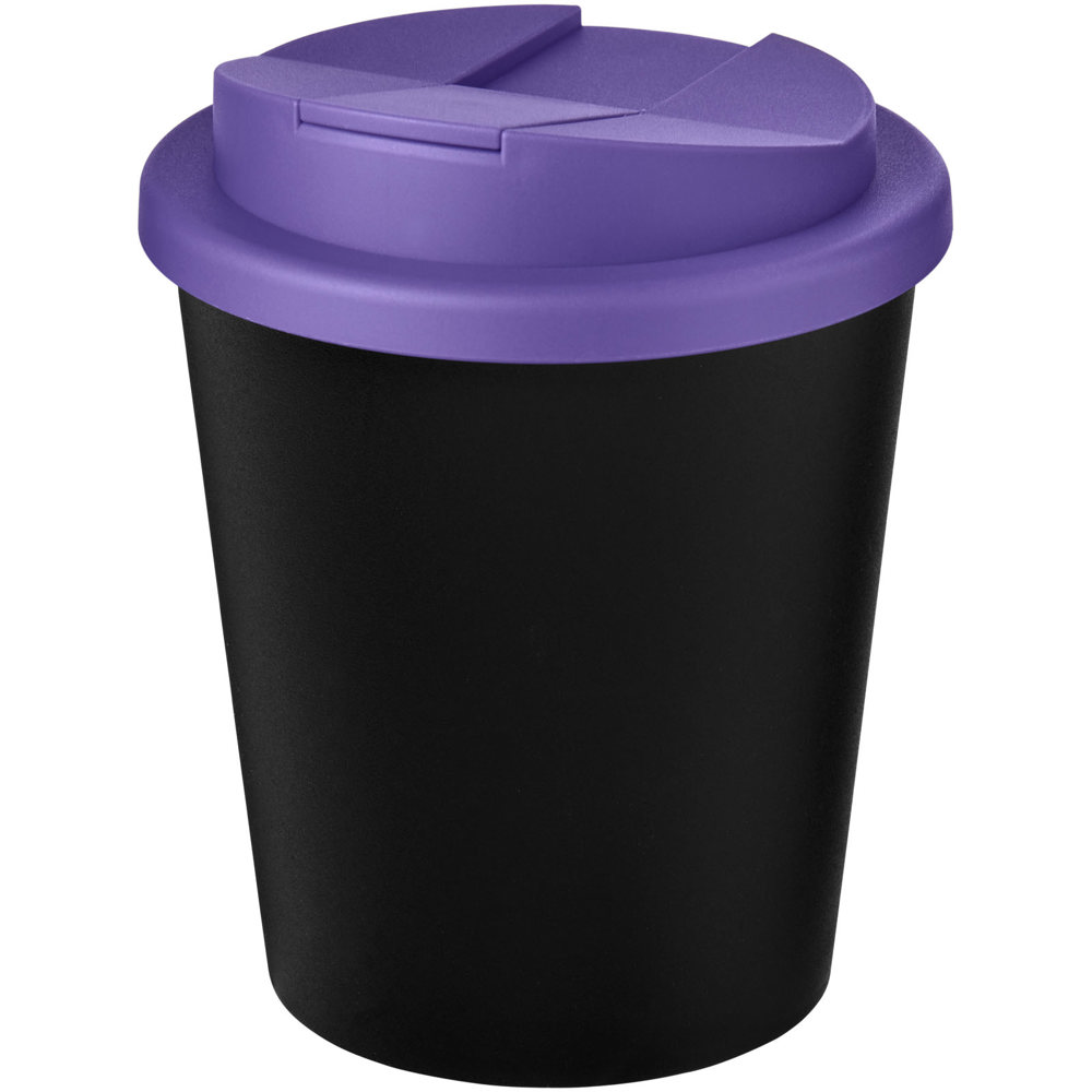 Americano® Espresso Eco 250 ml recycelter Isolierbecher mit auslaufsicherem Deckel - schwarz, lila