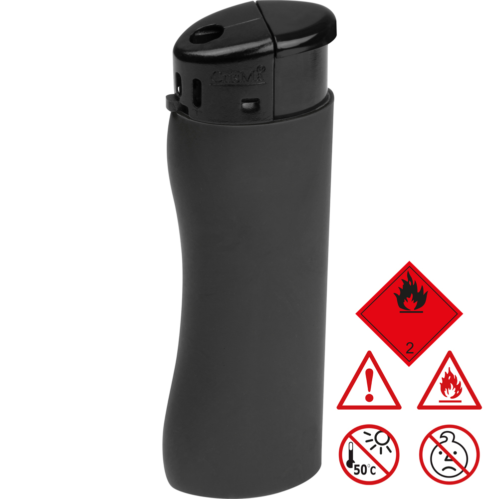 Elektronik Feuerzeug, ergonomisch ANATOL - schwarz