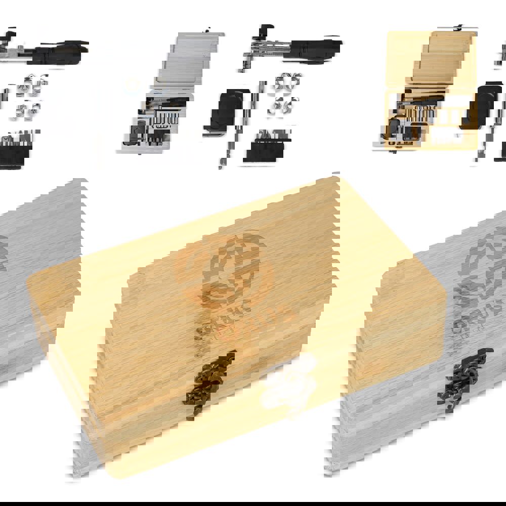 13-teiliges Werkzeugset in Bambusbox