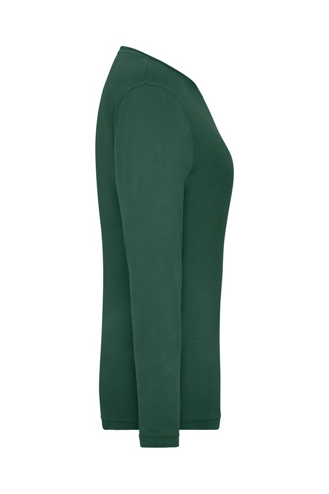 Ladies' ORGANIC Stretch-Longsleeve Work - SOLID -   OCS Blended