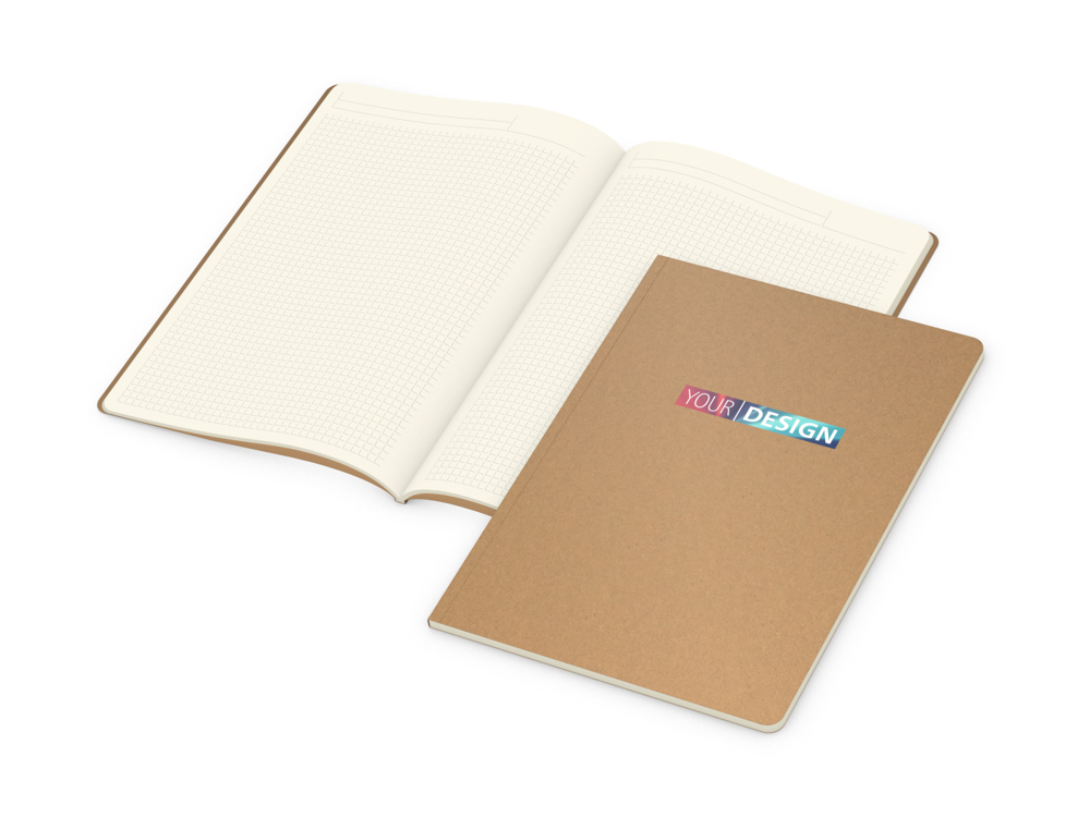 Notizbuch Copy-Book, A4, Winkelkaro, braun