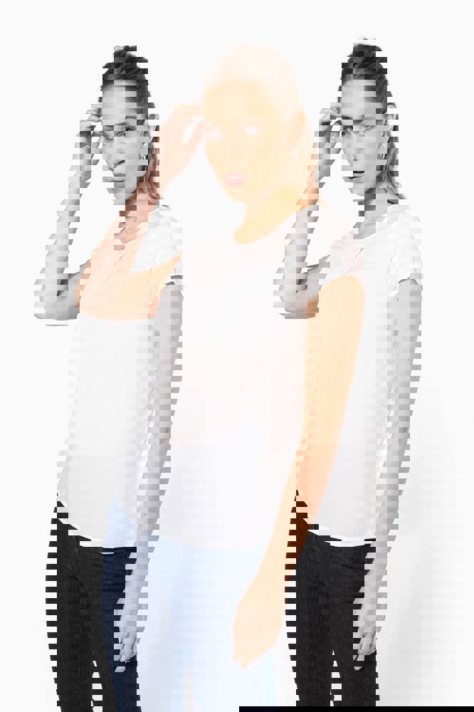 K5002 - Kurzarm-Kreppbluse für Damen