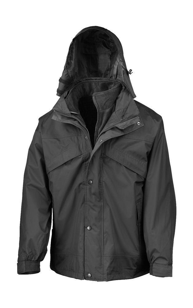 3-in-1 Jacket with Fleece - Black