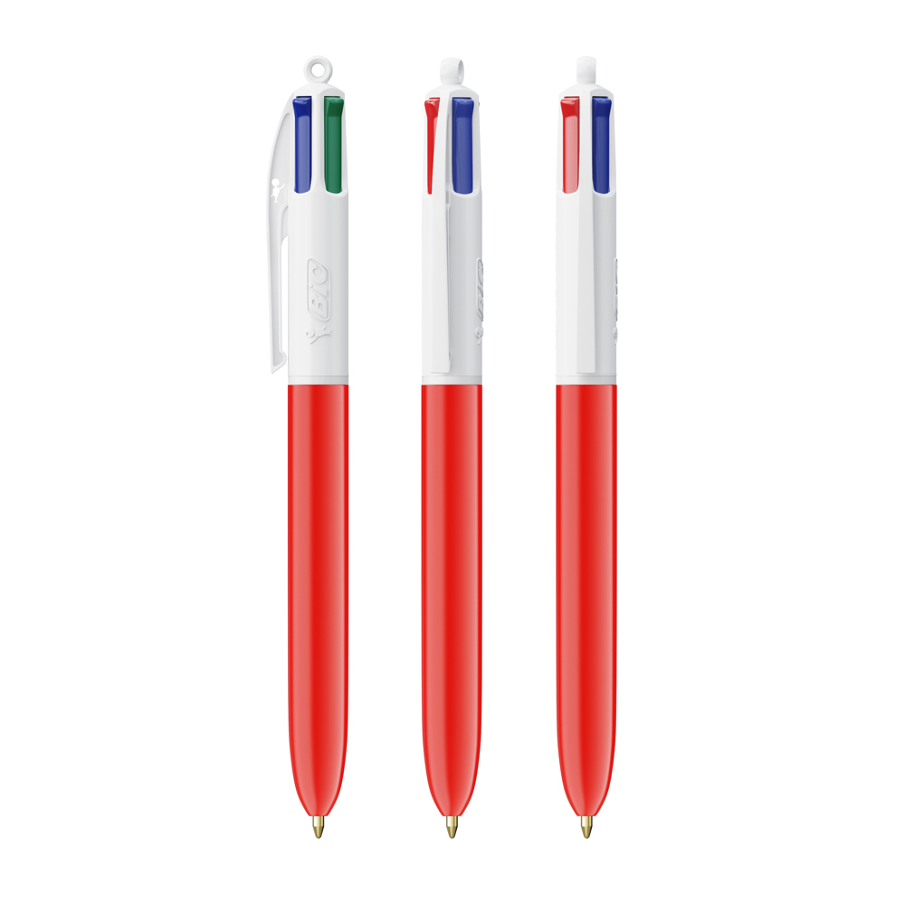 BIC® 4 Colours® Kugelschreiber - weiß/rot