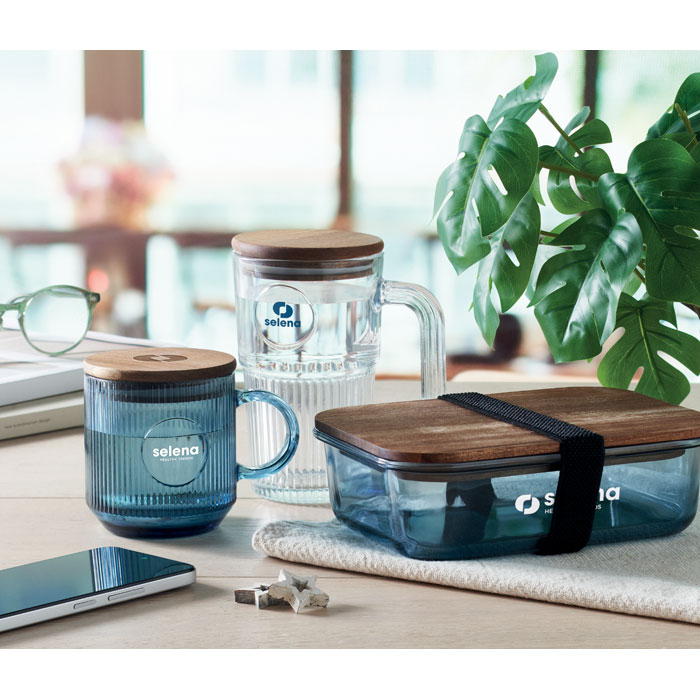 VITRIO MUG - Gerippter Glasbecher 300ml