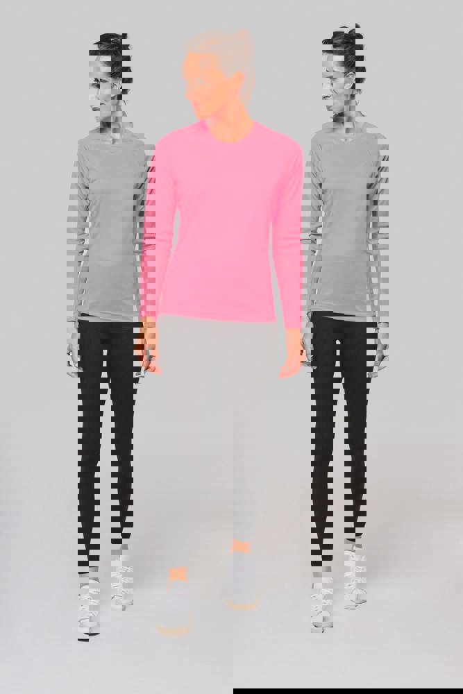 PA444CC - Damen Basic Sport Funktionsshirt Langarm