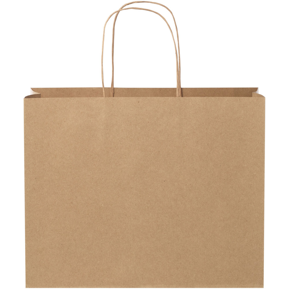 Kraftpapiertasche 120 g/m² mit gedrehten Griffen – 31 × 12 × 25 cm