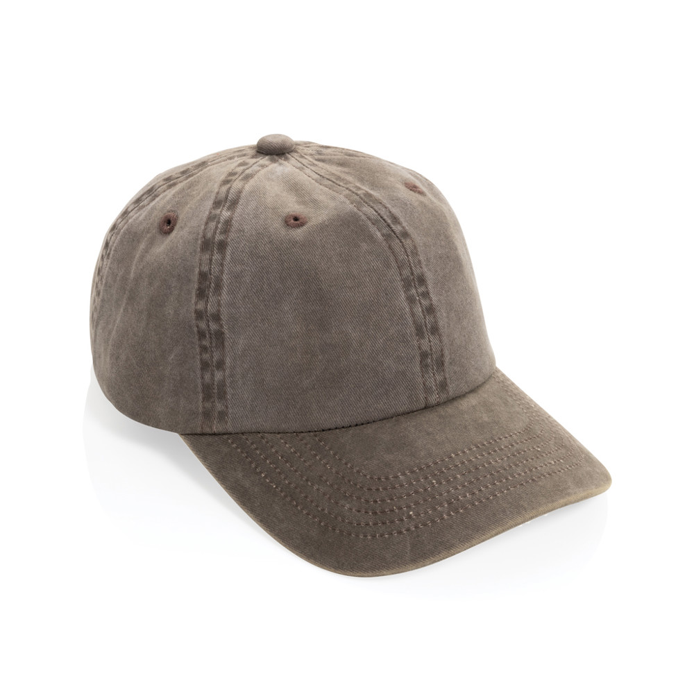 BEAU AWARE™ Washed 6-Panel Kappe aus 270gr/m² Baumwolltwill - braun (± PMS brown)