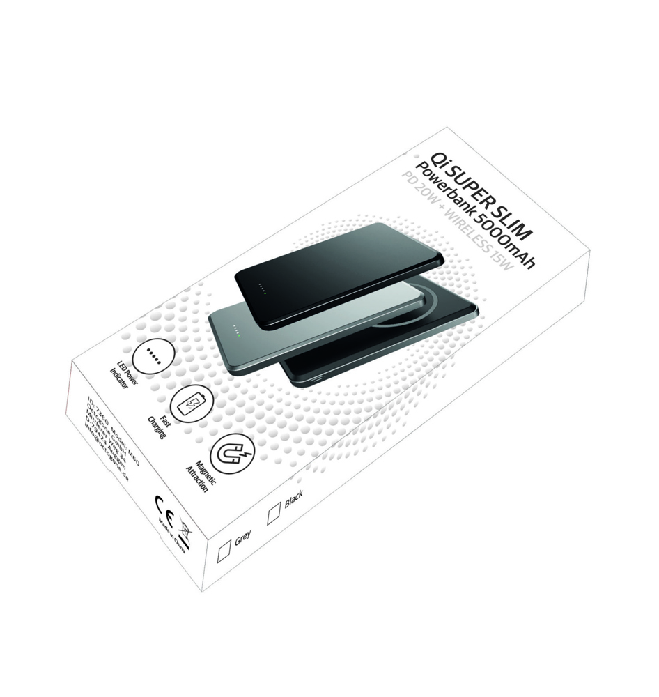 Qi Magnetische Powerbank 5.000 mAh  QI 15W PD 20 Watt