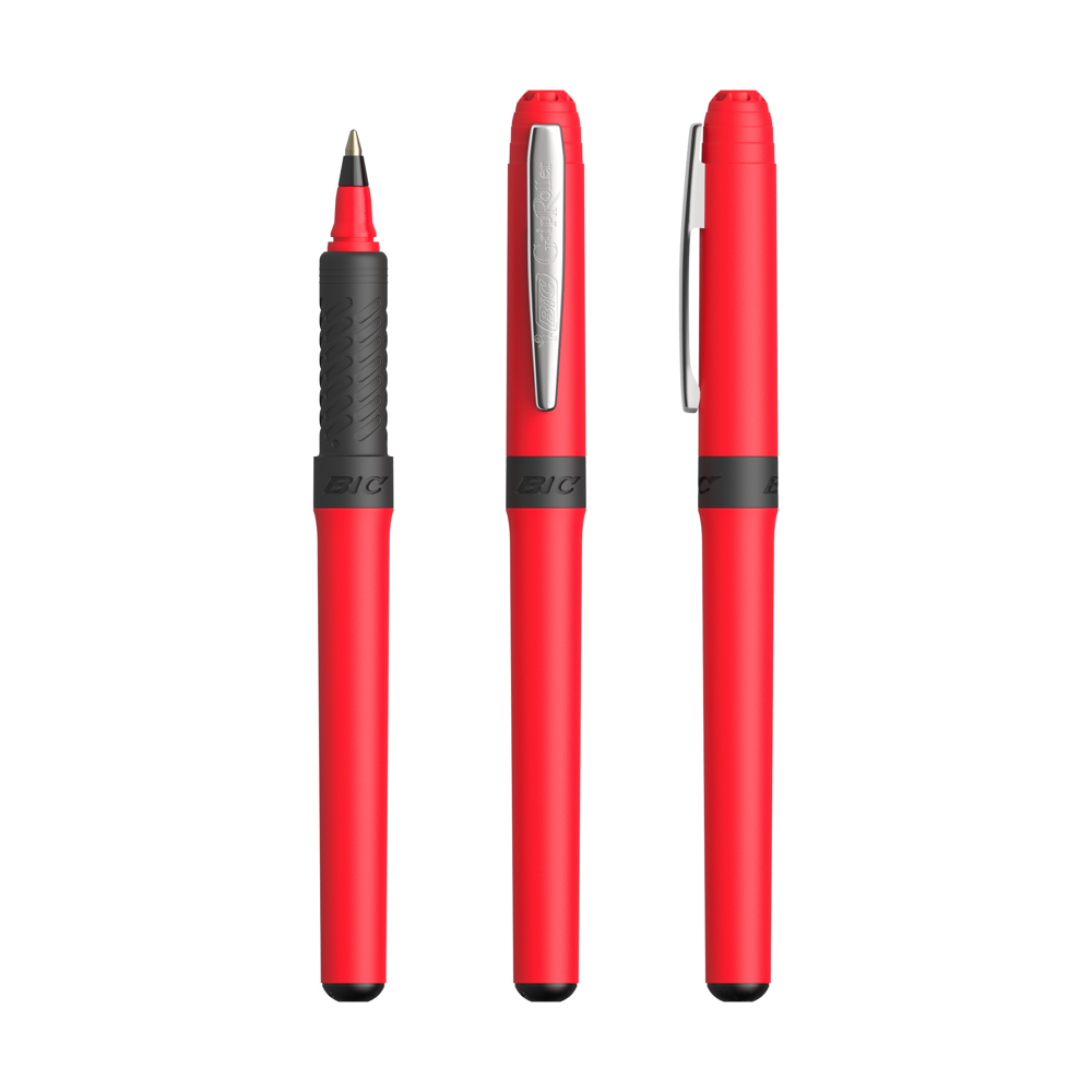 BIC® Grip Roller - Rot / Chrom / Schwarze Tinte