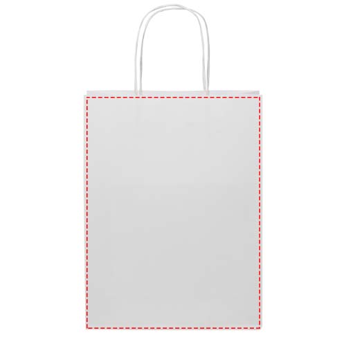 Kraftpapiertasche 120 g/m² mit gedrehten Griffen – 24 × 9 × 32 cm