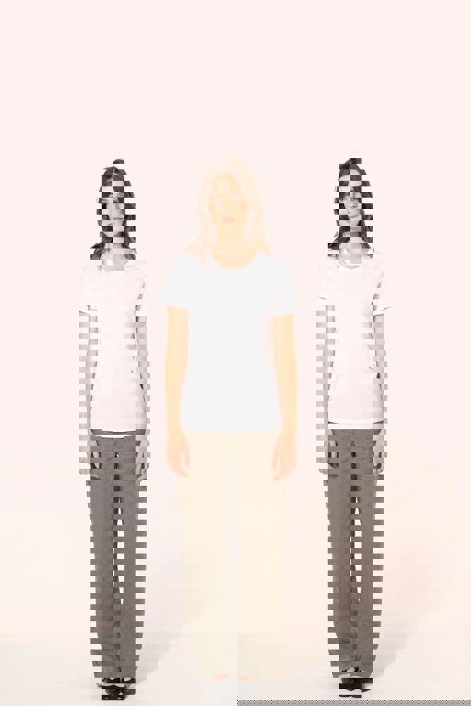 PK301 - Supima® Damen-T-Shirt mit Rundhals ausschnitt und kurzen Ärmeln