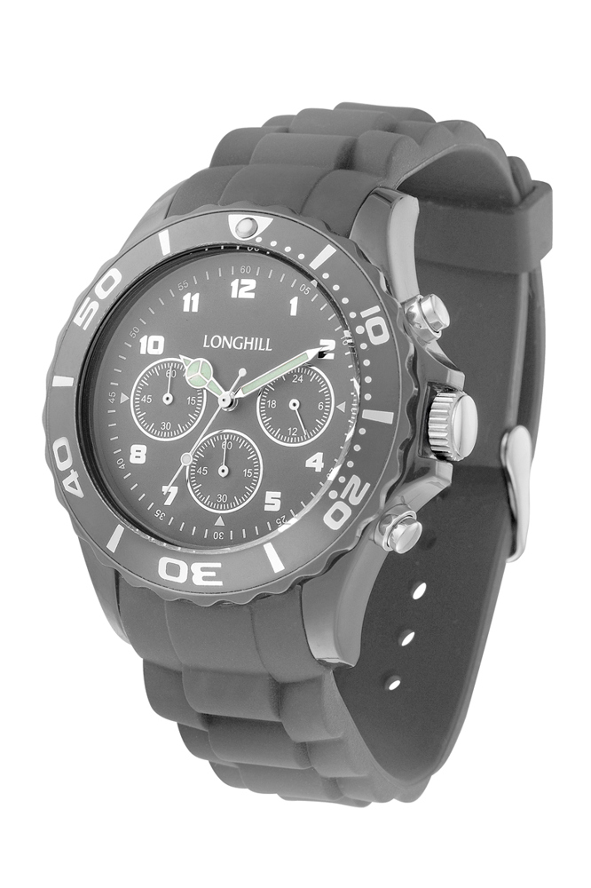 Kunststoffuhr LOGI CHRONO - grau