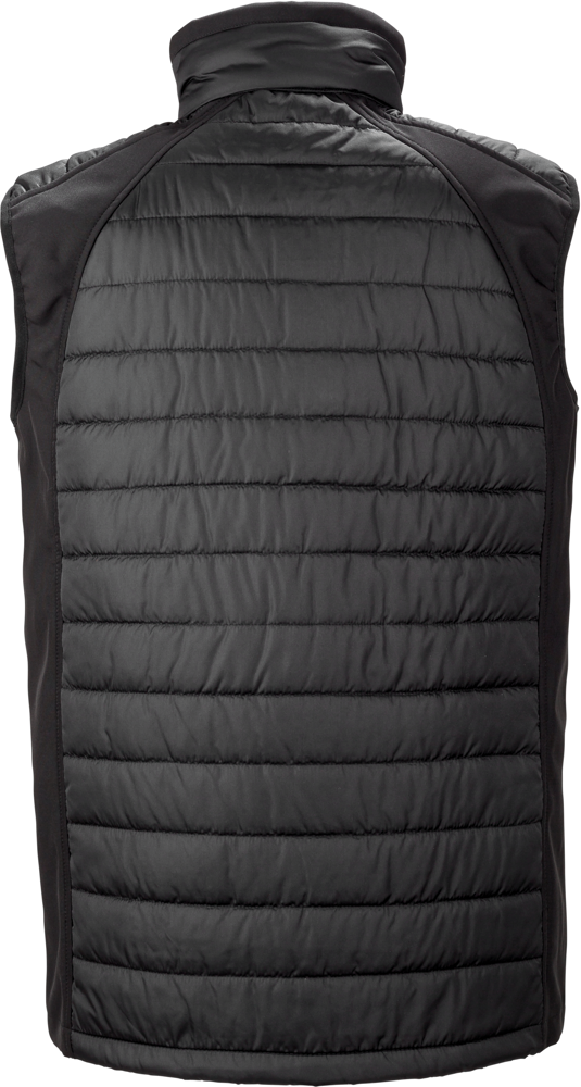 R238X - Black compass padded soft shell gilet