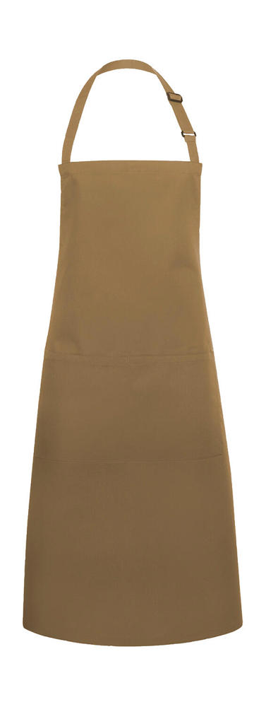 Bib Apron Basic with Pocket - Camel
