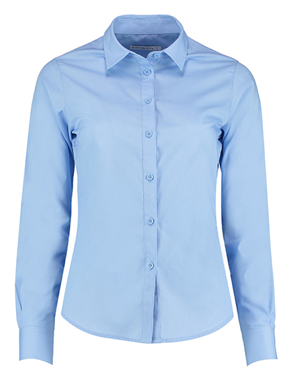Kustom Kit - Women´s Tailored Fit Poplin Shirt Long Sleeve - Light Blue
